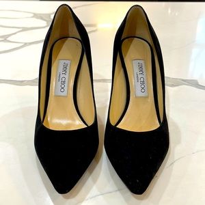Black suede Jimmy Choo size 38.5